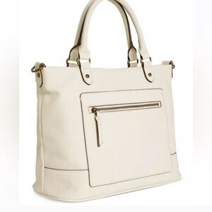 Elegant Style & Co Cream Tote Bag